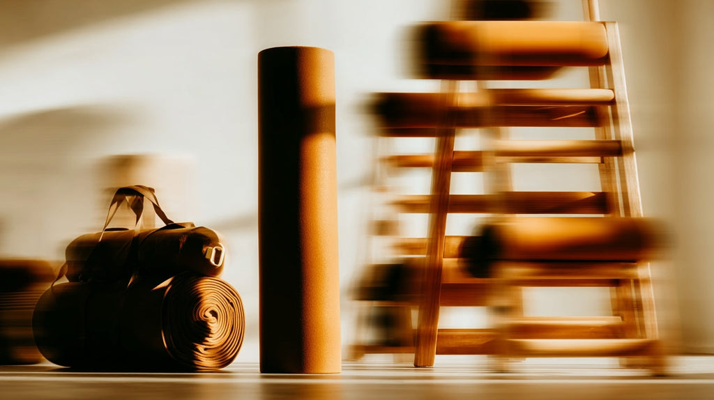 Yoga mats, bolsters, and wellness props in warm earthy tones – Intunara Best Sellers Collection