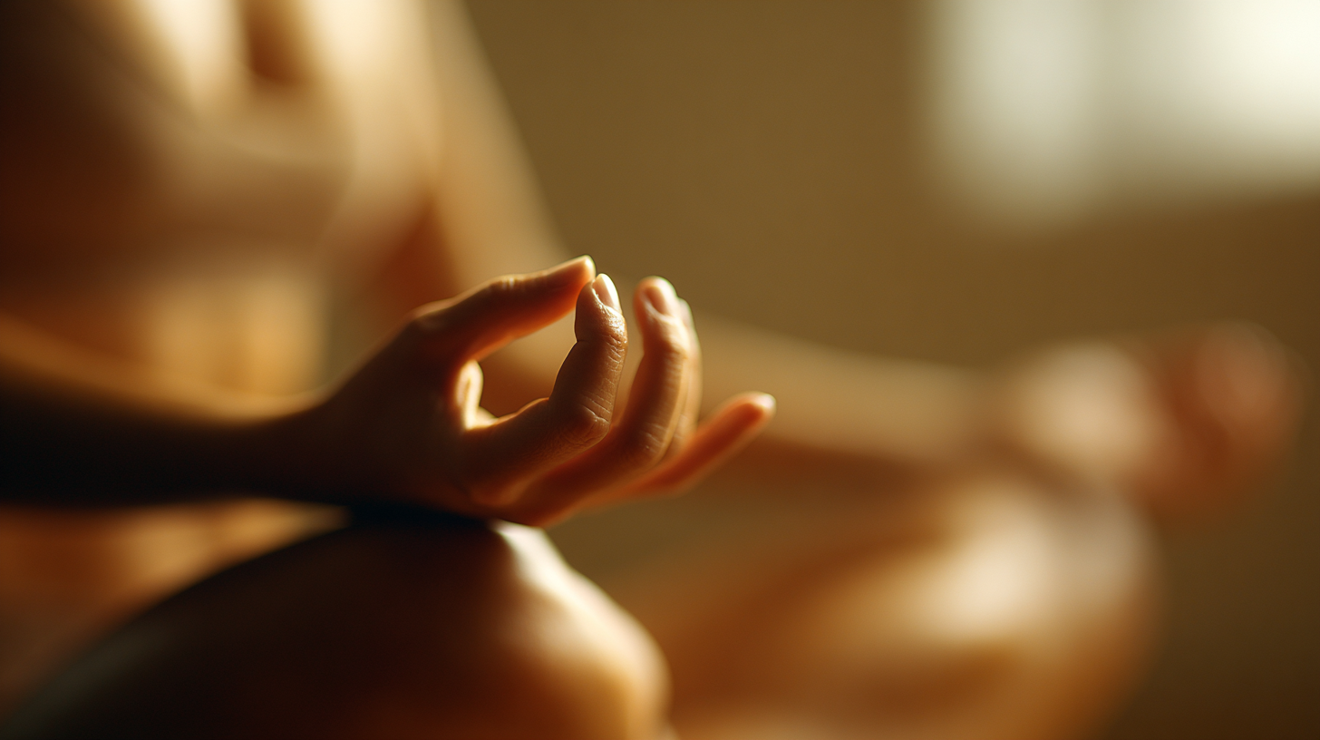 Woman meditating on cushion  – shop premium meditation cushions and accessories