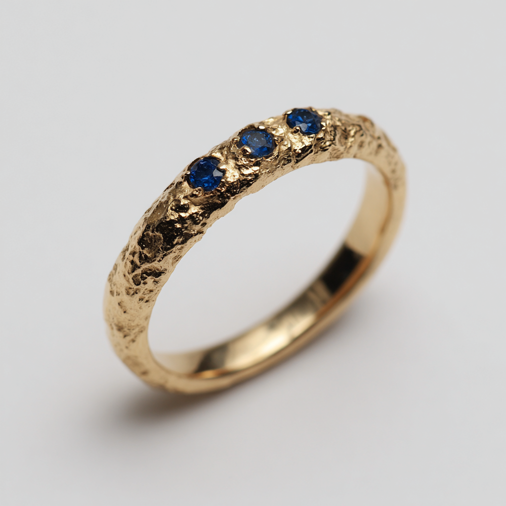 Trinity Gemstone Ring / Blue Zafires