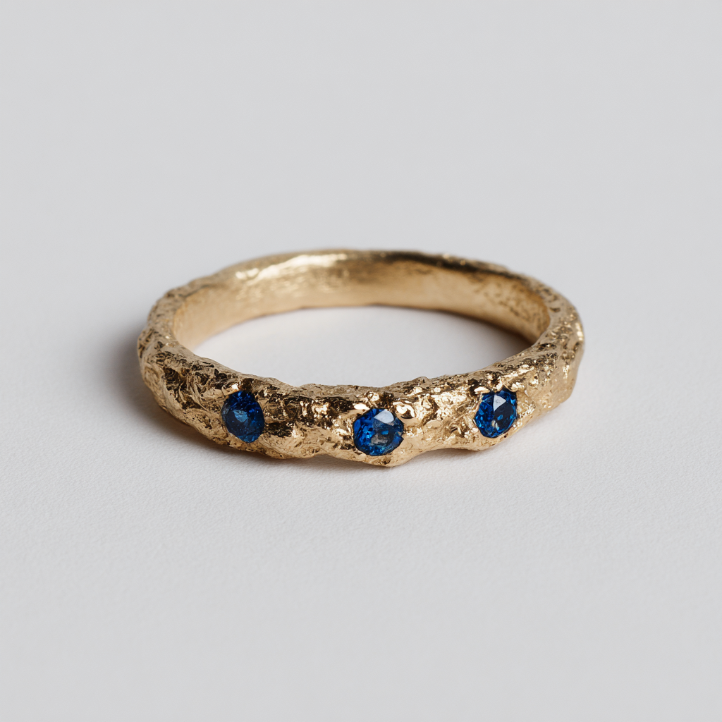 Trinity Gemstone Ring / Blue Zafires